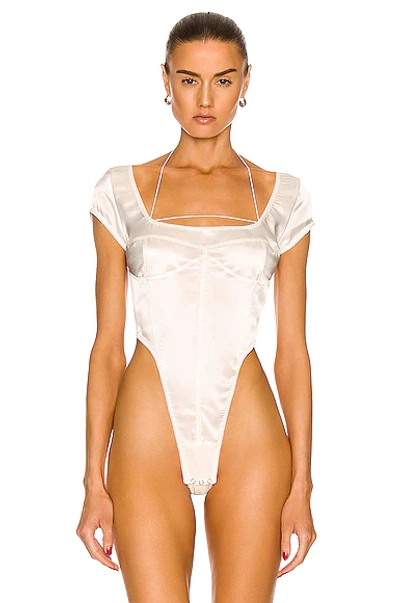 Shop Anna October Attica Bodysuit In White