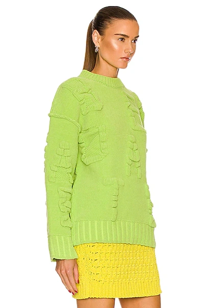 Shop Bottega Veneta Alphabet Chenille Knit Sweater In Caterpillar