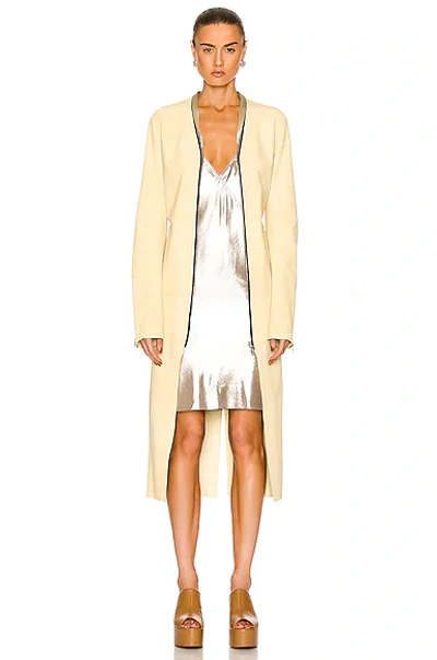 Shop Rick Owens Klaus Coat In Vanilla