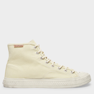 Shop Acne Studios Ballow High Tumbled Sneakers In Yellow
