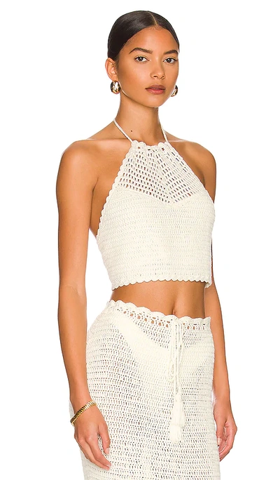 More To Come Angelina Halter Top In Ivory