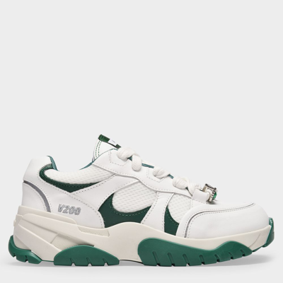 Shop Axel Arigato Catfish Sneakers -  -  White/green Kale - Leather