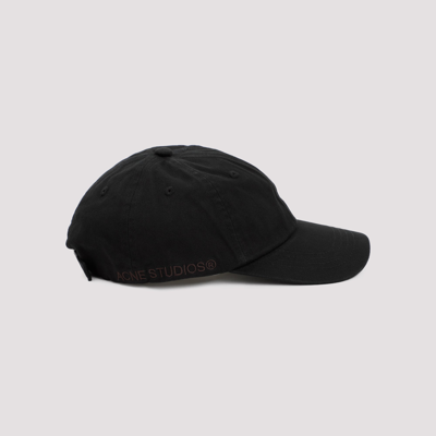 Shop Acne Studios Cotton Cap Hat In Black
