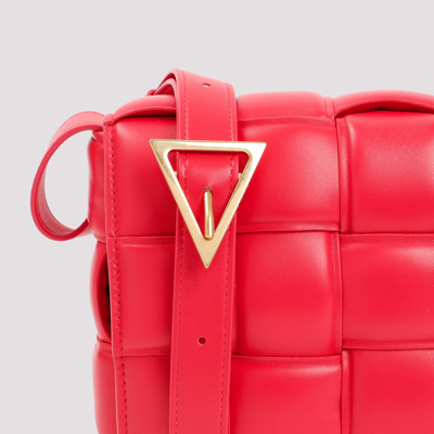 Shop Bottega Veneta Padded Cassette Bag In Red