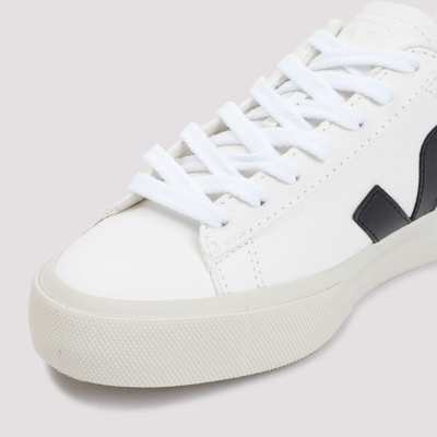 Shop Veja Leather Campo Sneakers Shoes In White