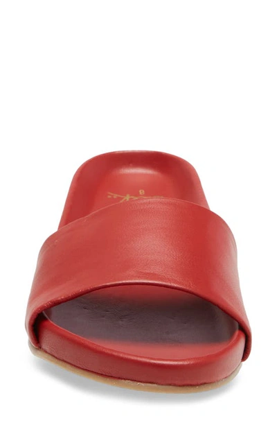 Shop Beek Gallito Leather Slide Sandal In Red