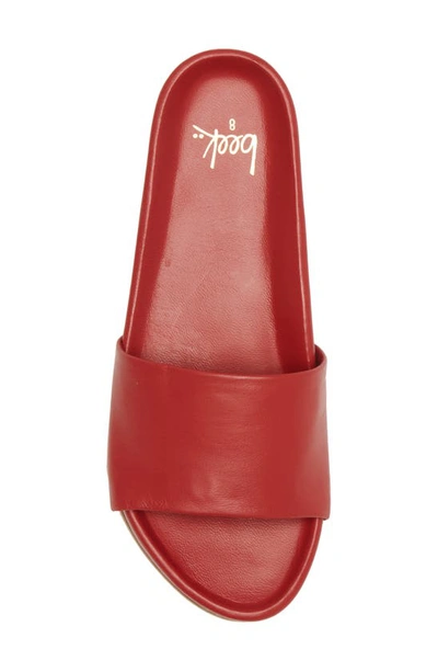 Shop Beek Gallito Leather Slide Sandal In Red