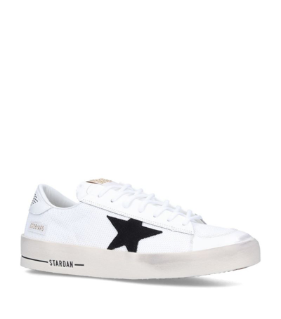 Shop Golden Goose Leather Stardan Sneakers In White