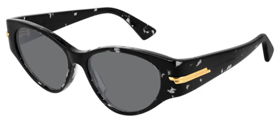 Shop Bottega Veneta Bv1002s 002 Cat Eye Sunglasses In Grey