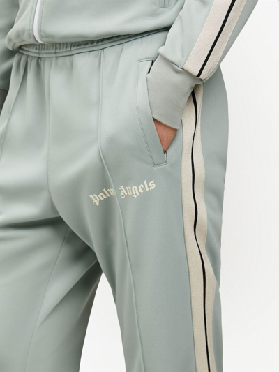 Shop Palm Angels Logo-print Track Pants In Green