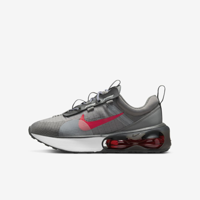 Shop Nike Air Max 2021 Big Kids' Shoes In Flat Pewter,medium Ash,white,siren Red