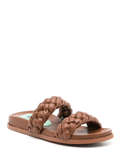 Shop Blue Bird Shoes Woven-strap Sandals In Brown