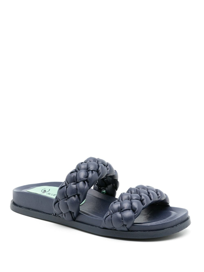 Blue Bird Shoes Interwoven-strap Sandals In Blue