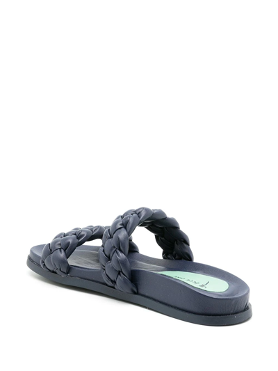 Blue Bird Shoes Interwoven-strap Sandals In Blue