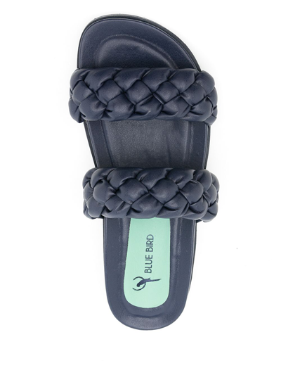 Blue Bird Shoes Interwoven-strap Sandals In Blue