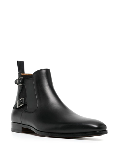 Shop Magnanni Caspe Buckled Chelsea Boots In Schwarz