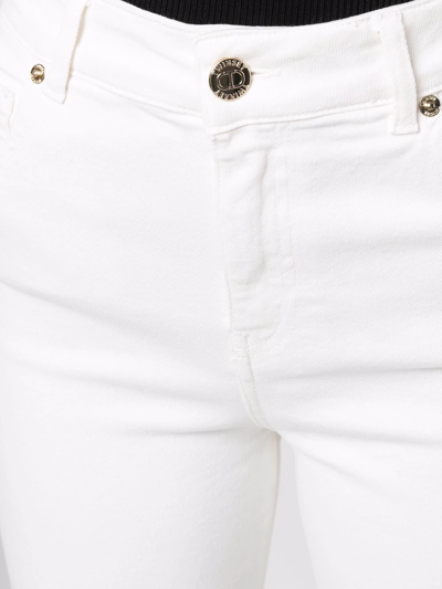Shop Twinset Straight-leg Denim Jeans In Weiss