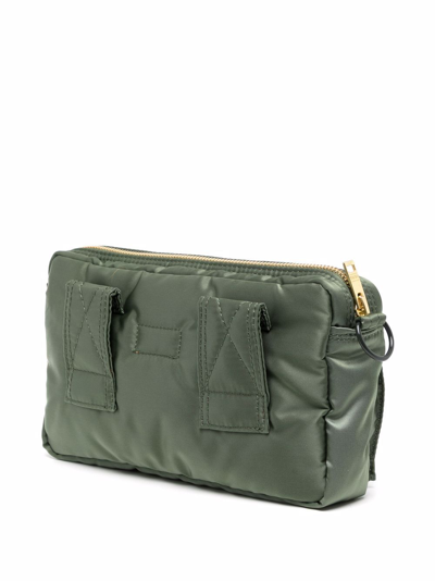 Shop Porter-yoshida & Co Front Pocket Rectangle Shoulder Bag In Grün