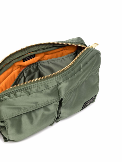 Shop Porter-yoshida & Co Front Pocket Rectangle Shoulder Bag In Grün
