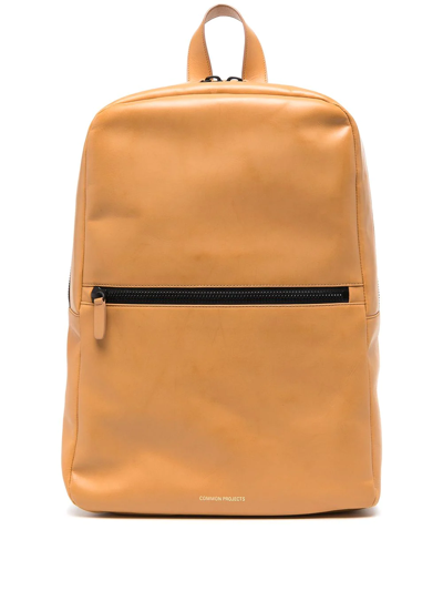 Shop Common Projects Simple Leather Backpack In Brown