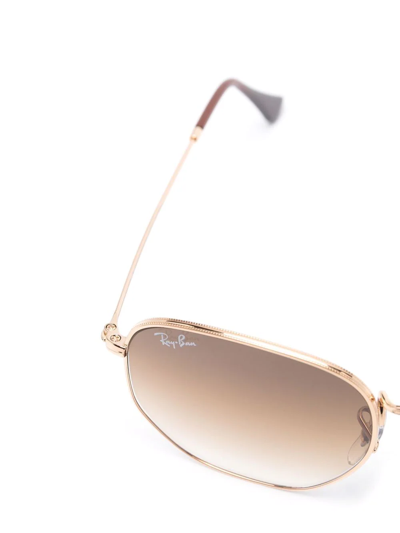 Ray Ban Round-frame Sunglasses In Gold