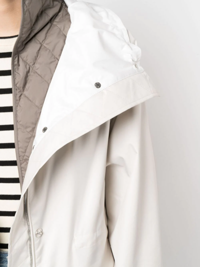 Moorer Romea-adb Layered Parka Coat In Weiss