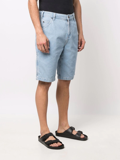Dickies Construct Knee-length Denim Shorts In Blau