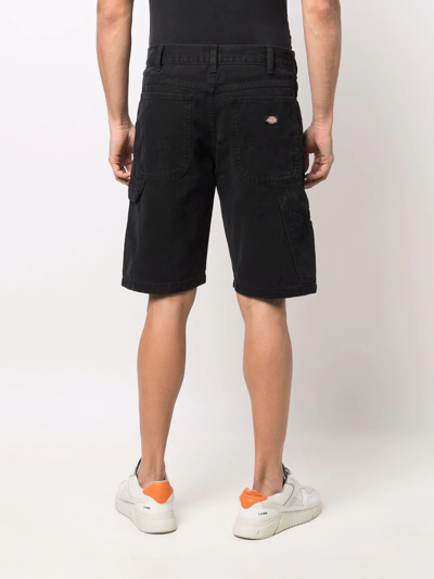 Dickies Construct Knee-length Denim Shorts In Schwarz