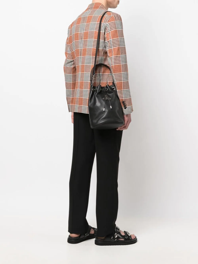 Shop Vivienne Westwood Logo Drawstring Shoulder Bag In Black
