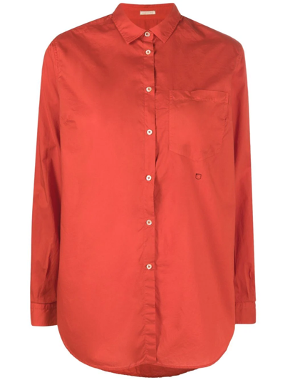 Shop Massimo Alba Chest Patch-pocket Shirt In Orange