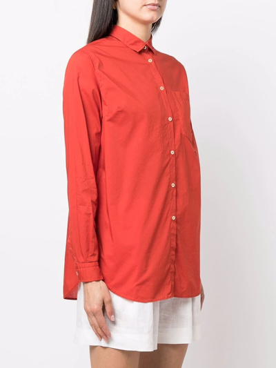 Shop Massimo Alba Chest Patch-pocket Shirt In Orange