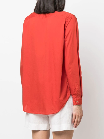 Shop Massimo Alba Chest Patch-pocket Shirt In Orange