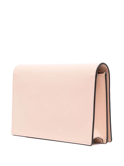 Shop Fendi Logo Wallet-on-chain In Rosa