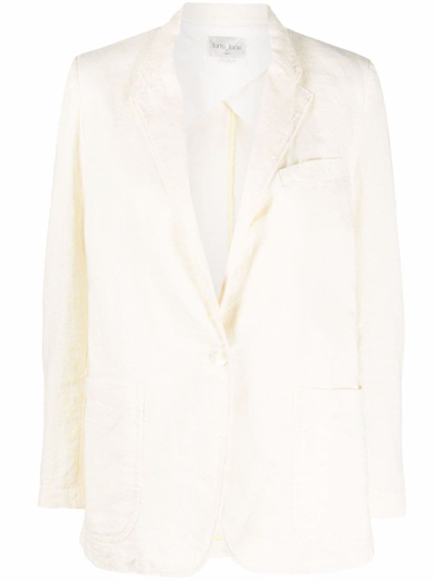 Shop Forte Forte Single-breasted Tailored Blazer In Neutrals