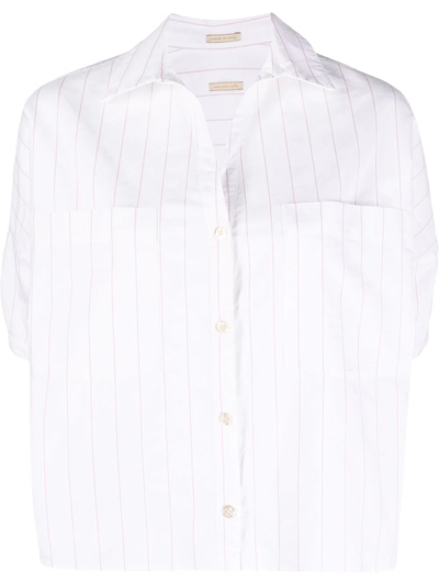 Shop Massimo Alba Pinstripe-print Shirt In Weiss