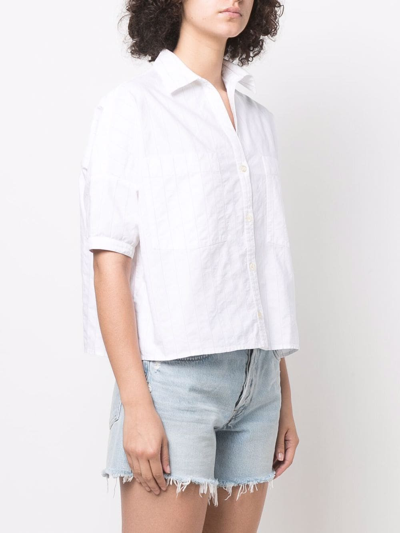 Shop Massimo Alba Pinstripe-print Shirt In Weiss