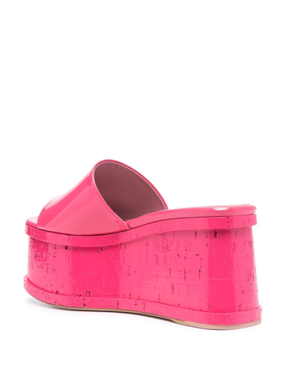 Shop Haus Of Honey Lust Bead Leather Sandals In Rosa