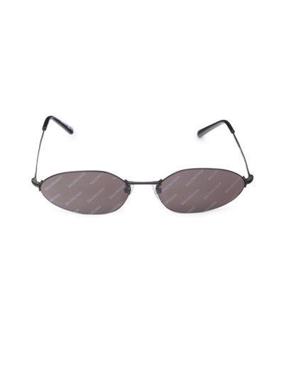 Shop Balenciaga Women's 58mm Narrow Oval Sunglasses In Black