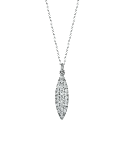 Shop Nephora Women's 14k White Gold & 0.14 Tcw Diamond Necklace