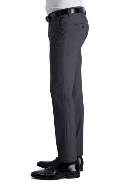 Shop Haggar Herringbone Ultra Slim Fit Dress Pant In Medium Grey