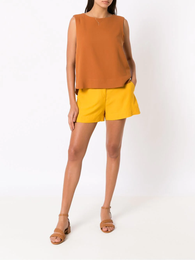 Shop Lenny Niemeyer Sleeveless Boat-neck Top In 3057/gengibre