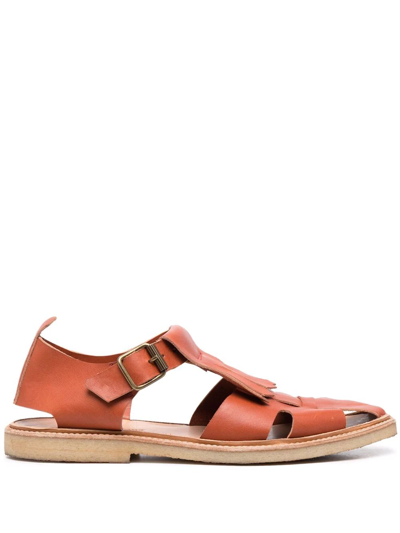 Shop Henrik Vibskov Side-buckle Fastening Sandals In Brown