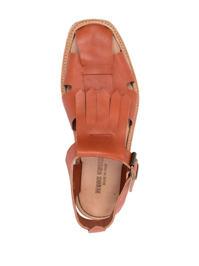 Shop Henrik Vibskov Side-buckle Fastening Sandals In Brown