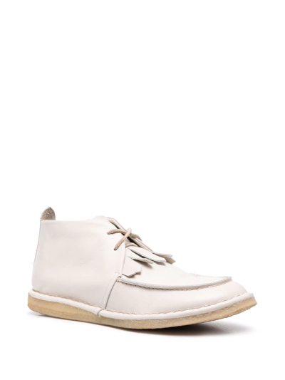 Henrik Vibskov Fringed Lace-up Loafers In Neutrals