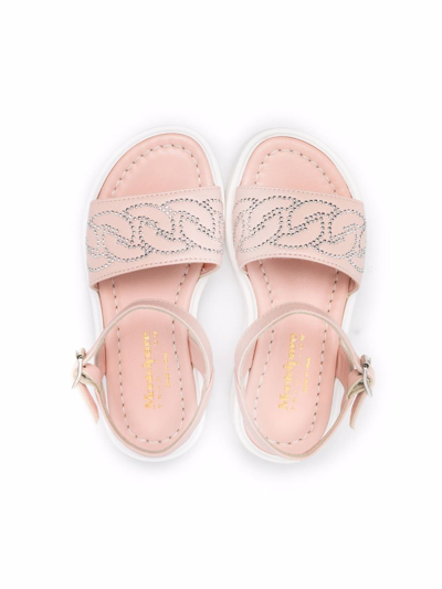 Shop Montelpare Tradition Rhinestone-detail Sandals In Pink