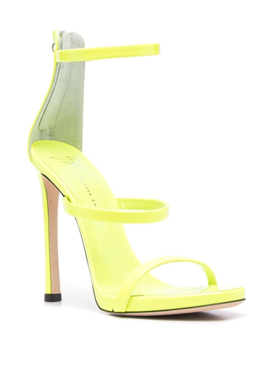 Shop Giuseppe Zanotti Open-toe Heeled Sandals In Yellow