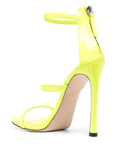 Shop Giuseppe Zanotti Open-toe Heeled Sandals In Yellow