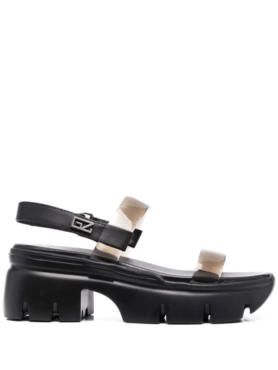Shop Giuseppe Zanotti Chunky Open-toe Sandals In Black