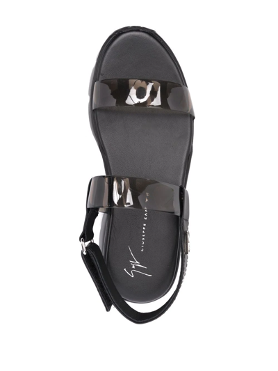 Shop Giuseppe Zanotti Chunky Open-toe Sandals In Black