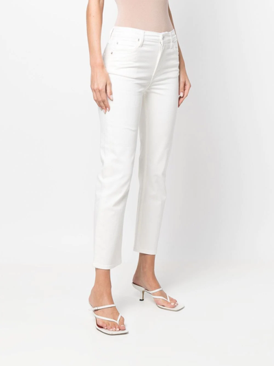 Shop Iro Deen Slim-fit Jeans In White